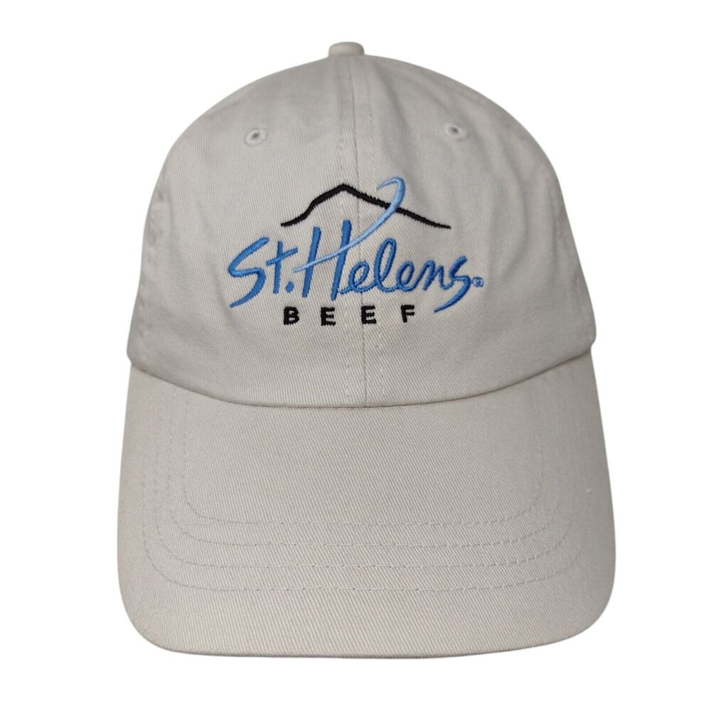 St. Helens Beef Slideback Hat Tan OSFA Adjustable Embroidered 6 Panel Cotton